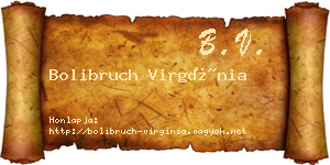 Bolibruch Virgínia névjegykártya
